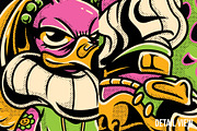 Gang Queen T-Shirt Illustration, an Animal Illustration by badsyxn (Thumbnail 3 of 5)