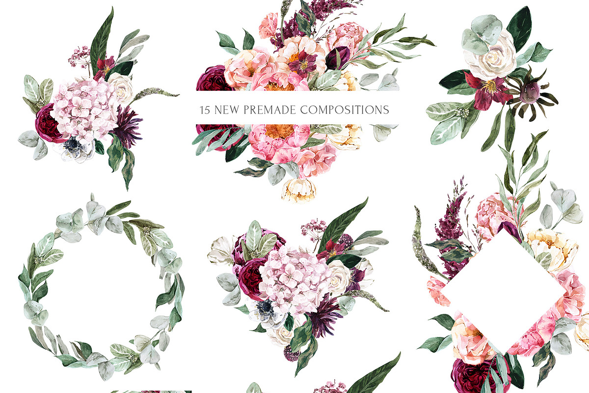 FLORISTA Huge Floral Collection, an Illustration by Cat In Colour (Photo 7 of 14)