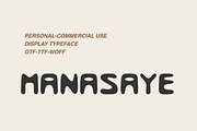 Manasaye, a Sans Serif Font by 3ab2ou (Thumbnail 1 of 3)