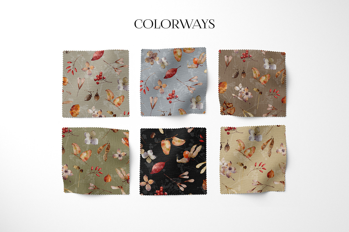 Watercolor Autumn Seamless Pattern, a Graphic by PROTEA Watercolor Studio (Photo 9 of 9)