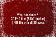 30 Christmas Castle Coloring Pages, a Seasonal Illustration by Dreamy Little Graphics (Thumbnail 2 of 3)