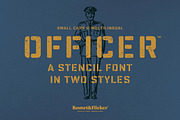 Officer - A Bold Stencil Font, a Sans Serif Font by Komet & Flicker (Thumbnail 1 of 15)