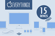 Apple Mockups in outlines +BONUS, an iPhone Mockup by voin_Sveta (Thumbnail 1 of 4)