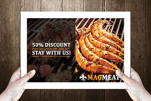Grillelo Post Card Template Design