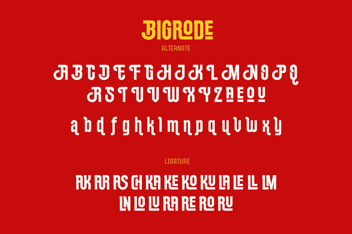 Bigrode - Condensed Display Font, a Sans Serif Font by Sronstudio (Photo 13 of 13)