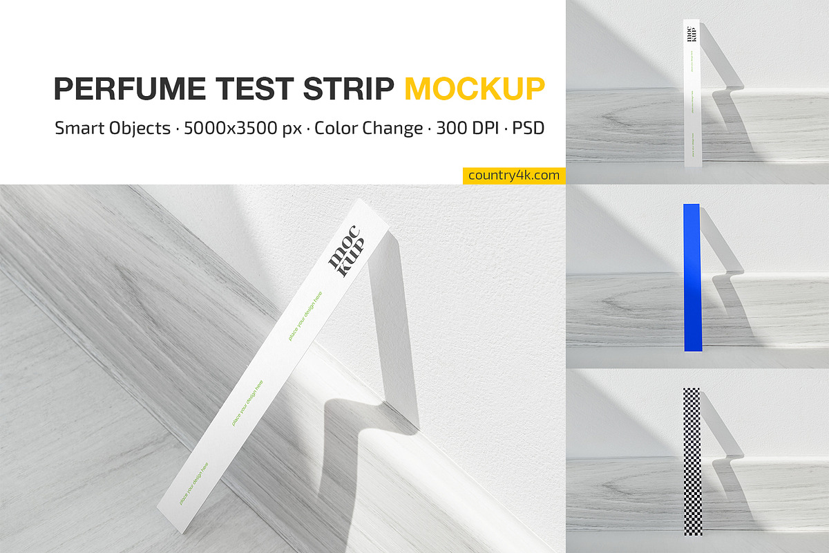 Disposable Perfume Test Strip Mockup, an Advertising Mockup by Country4k (Photo 1 of 4)