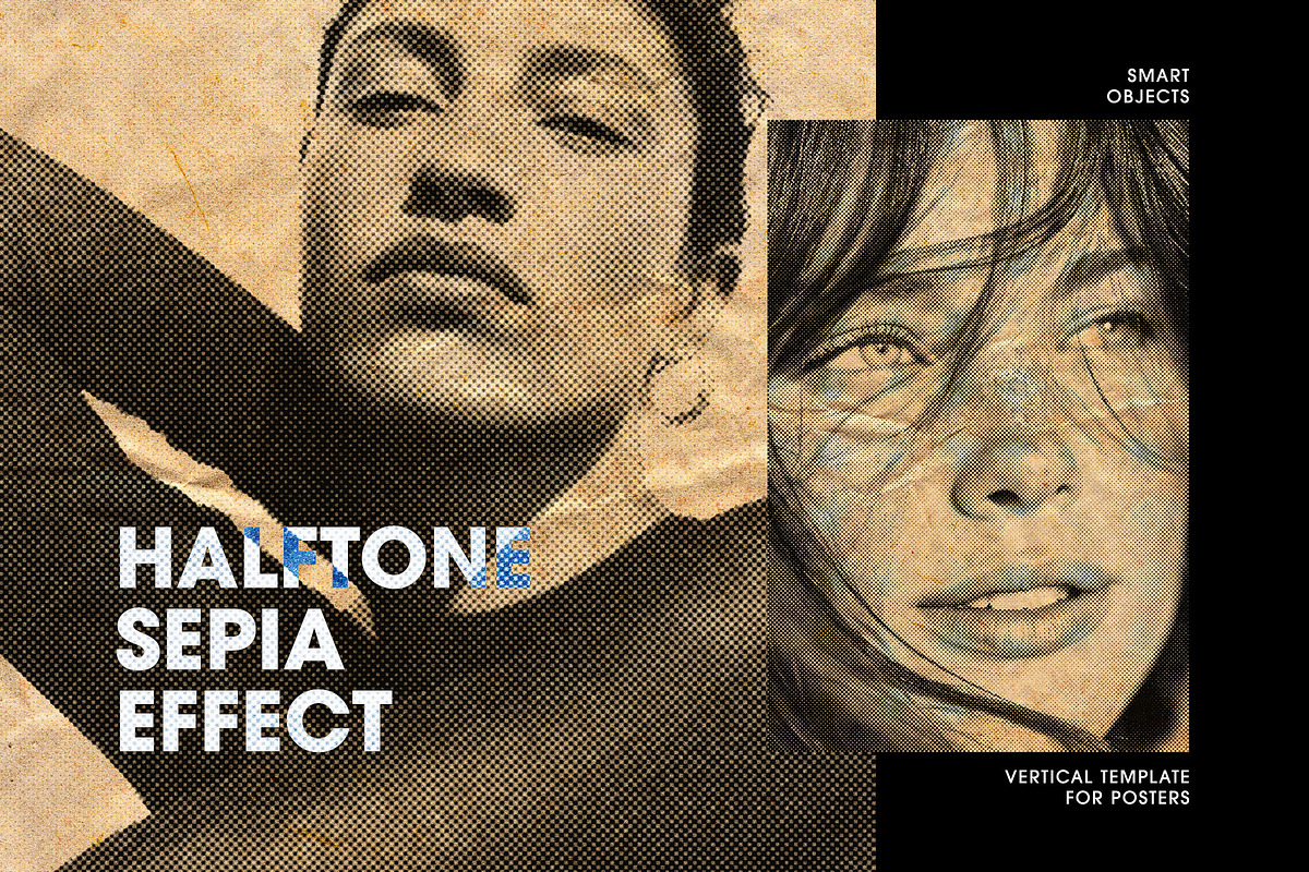 Halftone Sepia Photo Effect, a Layer Style Add-On by Design Squad (Photo 1 of 3)