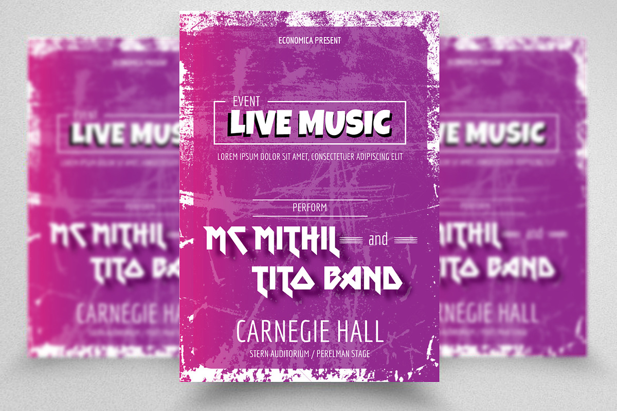 Live Music Event Flyer, a Flyer Template by PenciGraphics (Photo 1 of 3)