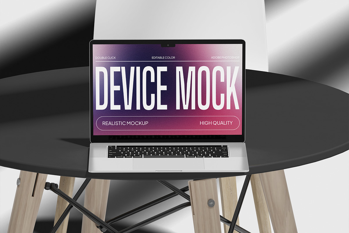 Realistic Laptop Mockup, a Wearable Device Mockup by Unerispace (Photo 1 of 5)