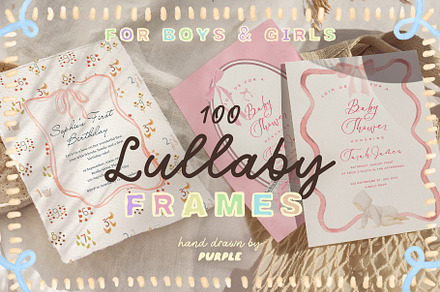 Lullaby Frames: Baby Pack, a Decorative Illustration by Purple