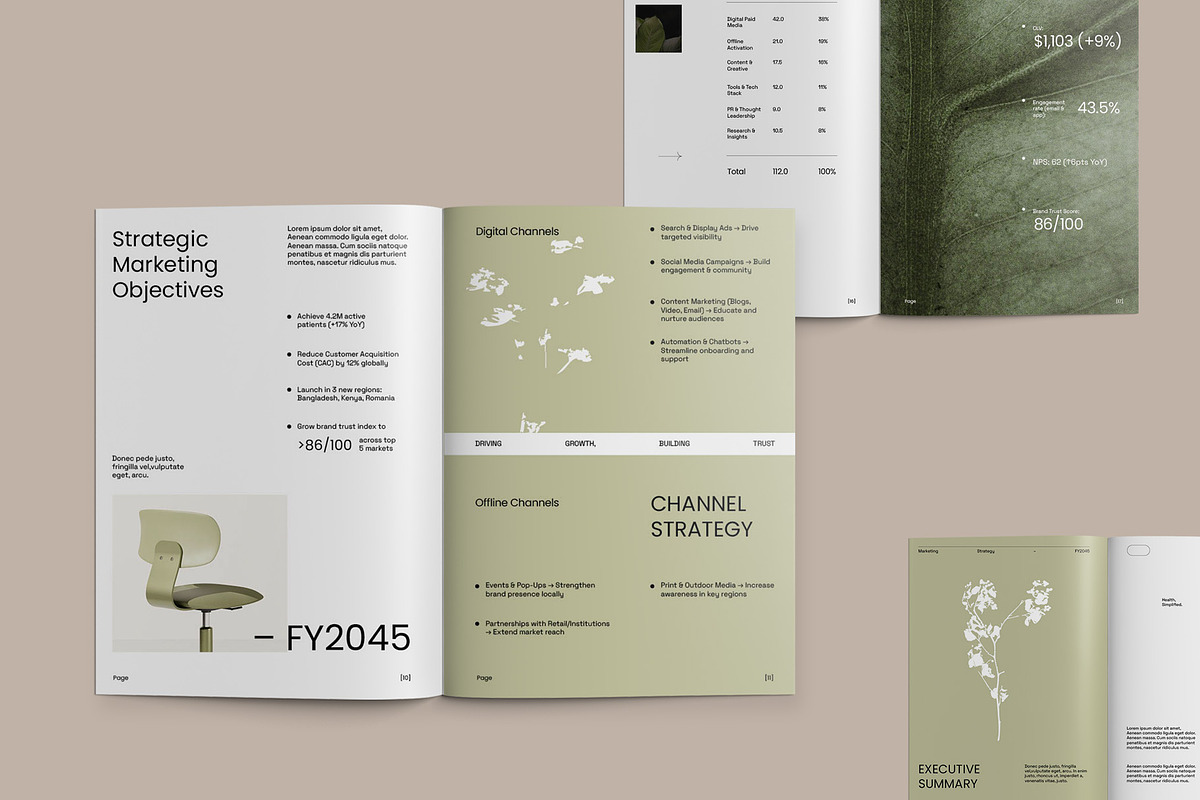 Marketing Strategy Template, a Brochure Template by fakhroo (Photo 9 of 9)