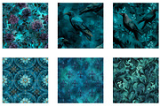 Teal Gothic digital paper, a Pattern Graphic by CreationArt (Thumbnail 6 of 6)