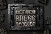Metal Letterpress Alphabet & Numbers, a Mockup by Avelina Studio (Thumbnail 1 of 5)