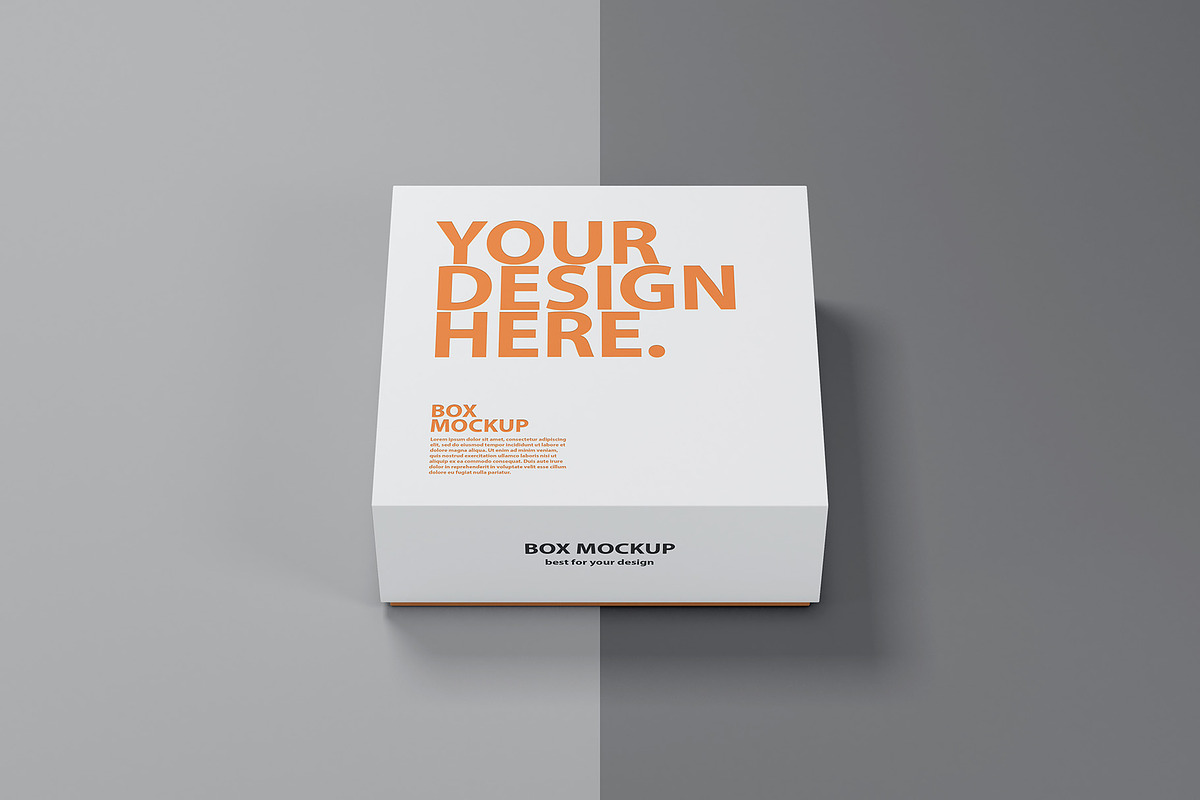 Square BOX PSD Mockup, a Packaging Mockup by GreatFruit (Photo 4 of 5)