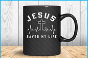 Jesus Saved My Life Christianity SVG, a Graphic by Creativeusart (Thumbnail 2 of 4)