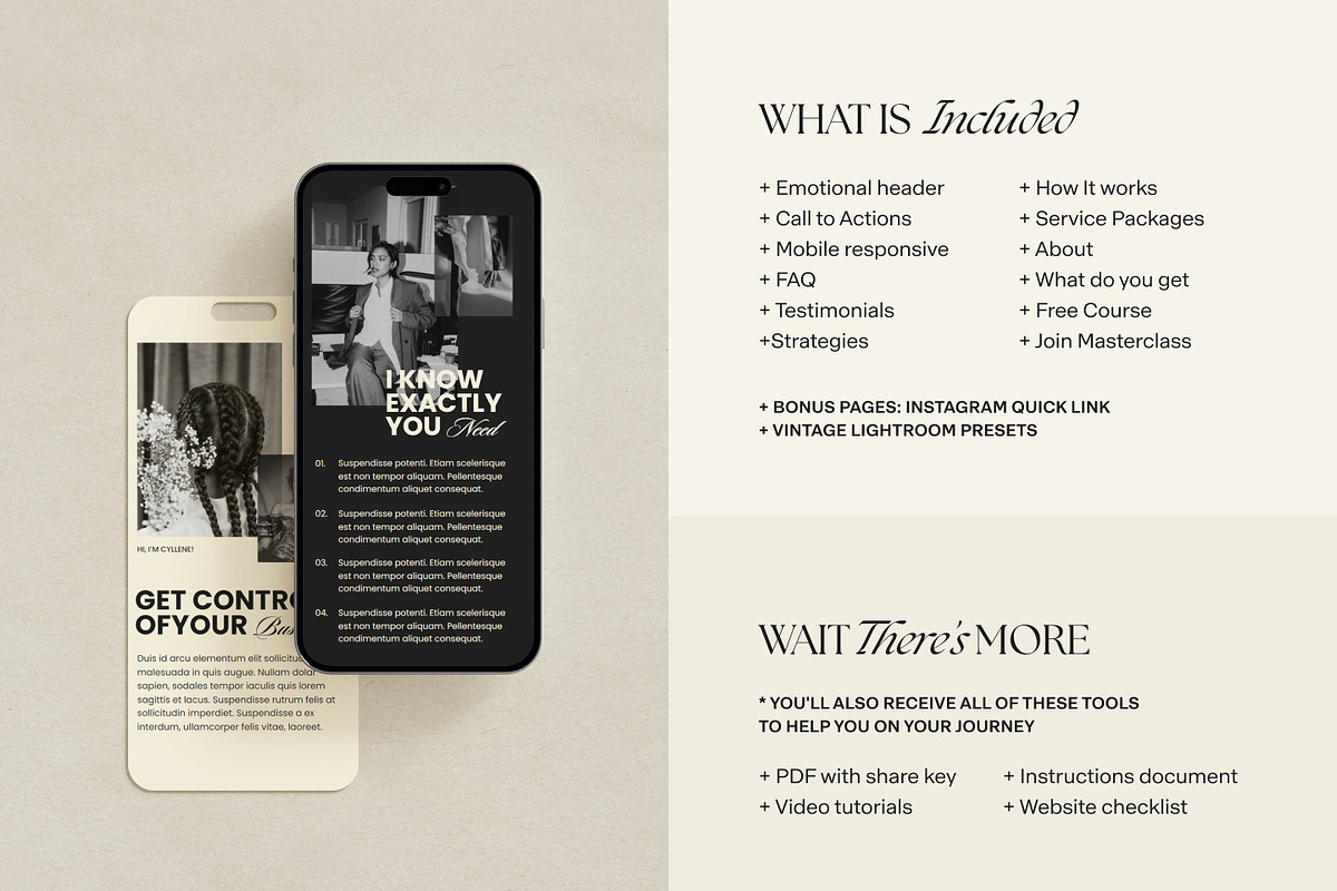 Cyllene | Showit Sales Page Template, a Landing Page Template by Lavinia Visuals (Photo 2 of 9)