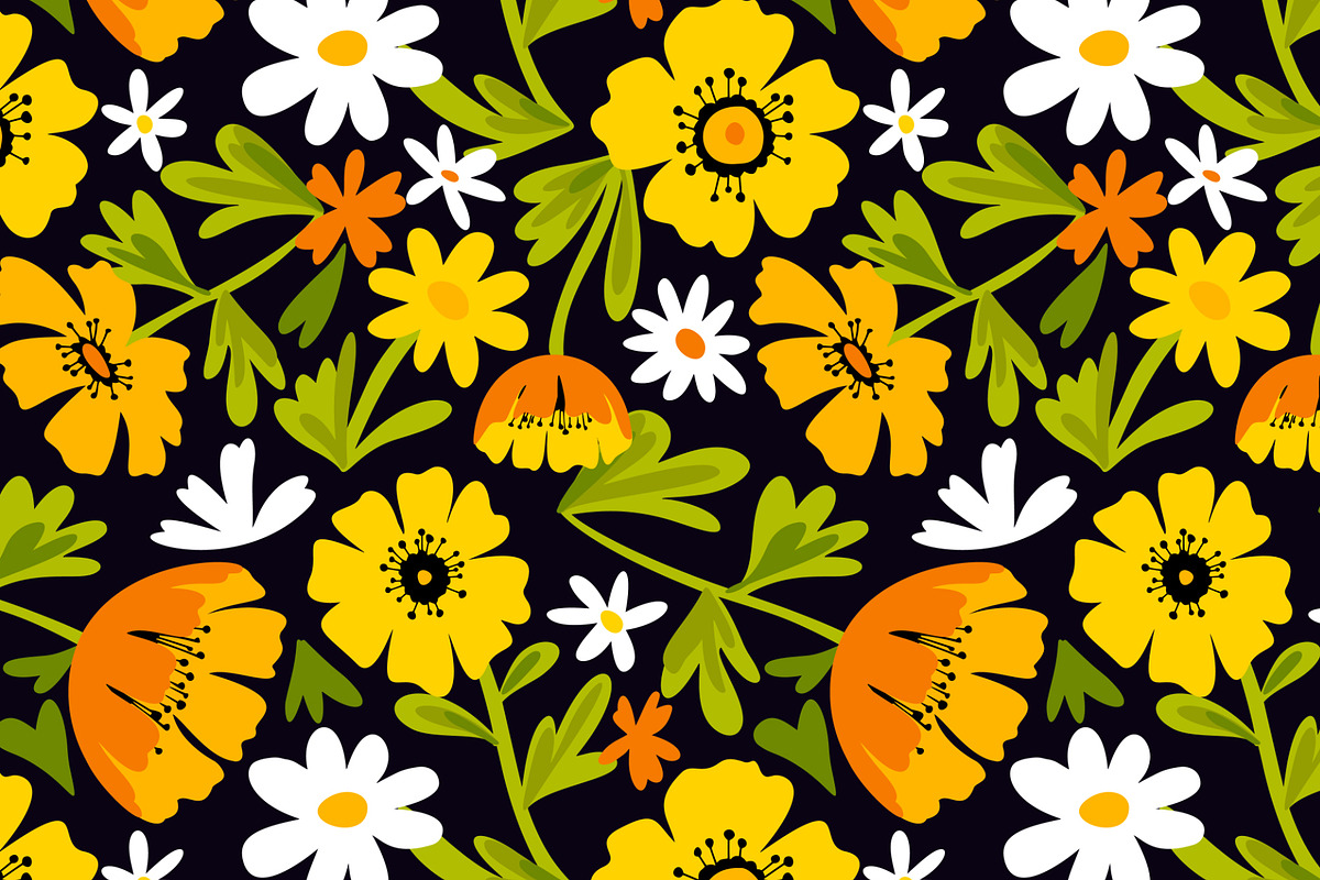 Сalendula and chamomile, a Pattern Graphic by GALAKAM (Photo 6 of 7)