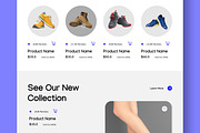 Shoes Collection Landing Page Layout, an UI Kit Template by CreativeShaper (Thumbnail 3 of 5)