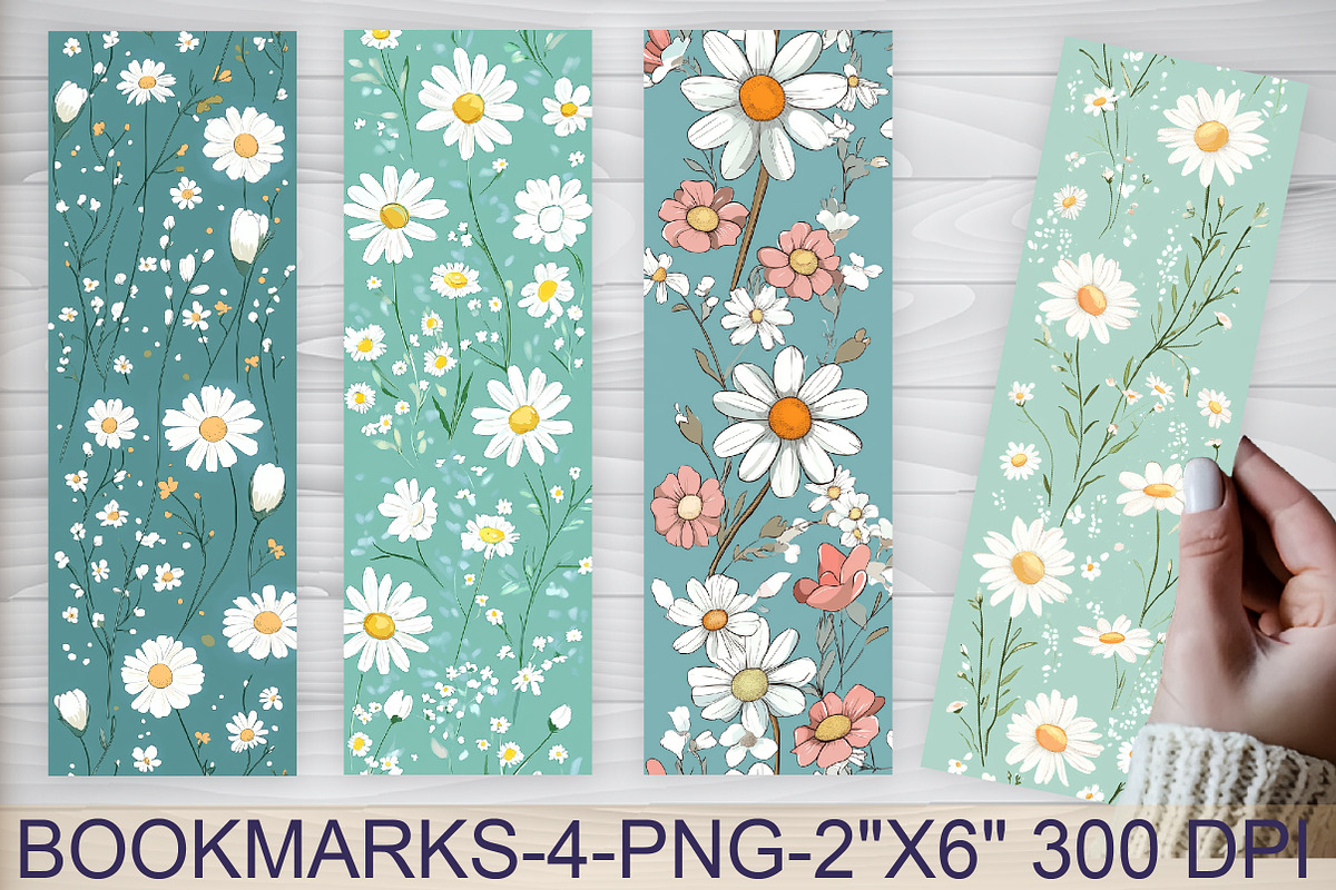 Flower Pattern Bookmark, an Illustration by Libby Wishes