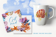 Marine Watercolor Clipart, an Animal Illustration by YarovaArt (Thumbnail 13 of 19)