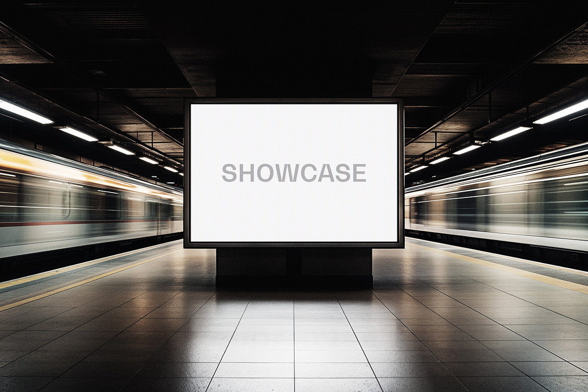 Subway Digital Screen Mockup, an Advertising Mockup by Design Squad (Photo 3 of 3)