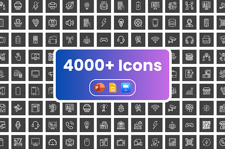 4000+ PowerPoint And Keynote Icons
