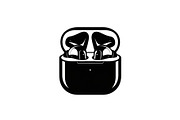 50 Wireless Earbuds Silhouette Icon, an Illustration by abu67222 (Thumbnail 14 of 51)