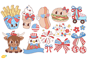 Groovy 4th of July PNG Clipart, a Seasonal Illustration by LemonDesign (Thumbnail 3 of 3)