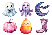 Charm Pink Halloween Clipart, an Illustration by Daily.Designs (Thumbnail 5 of 5)