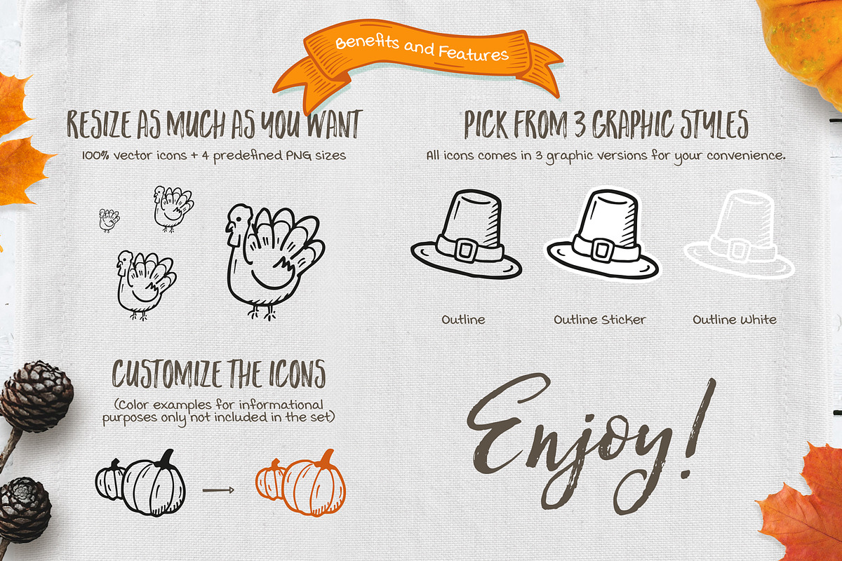 Thanksgiving - Hand Drawn Icons, an Icon by Good Stuff No Nonsense (Photo 7 of 7)