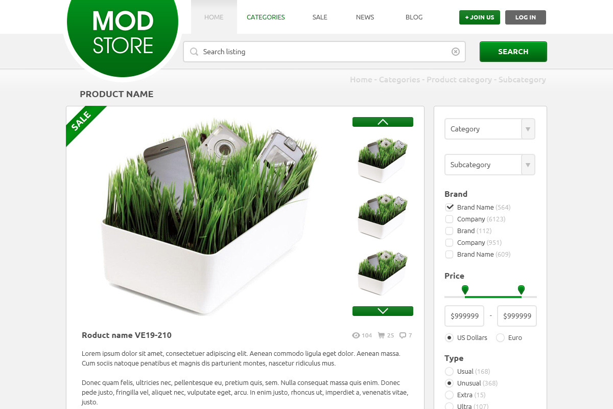 Modstore - Online Shop PSD Template, a Templates & Theme by bestwebsoft (Photo 3 of 5)