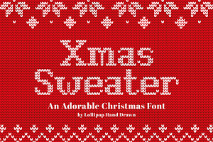 Xmas Sweater Font, a Font by Lollipop Hand Drawn