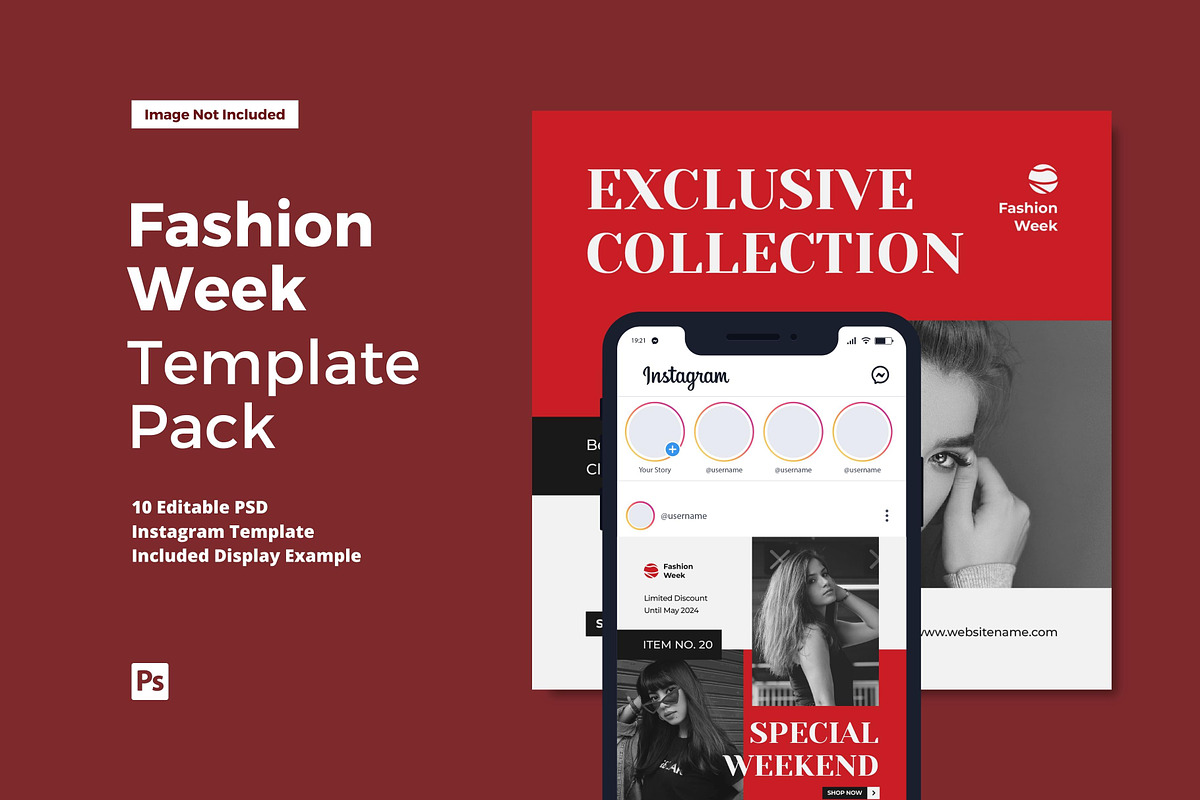 Fashion Week Instagram Post, a Social Media Template by CavenArt (Photo 1 of 5)