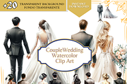 Bride and Groom Back Clipart Wedding, a Person Illustration by VM PARTYS  BY TAIRUMA (Thumbnail 10 of 10)