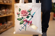 Birthday Nurse with Flowers Clipart, an Illustration by Rose Art (Thumbnail 7 of 7)
