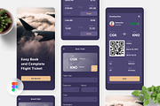 Mosca - Ticket Airlines App, an UI Kit Template by Panen Creative (Thumbnail 1 of 3)