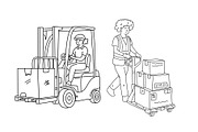 labour day hand drawn vector 30 set, a Person Illustration by foxndeer (Thumbnail 3 of 4)