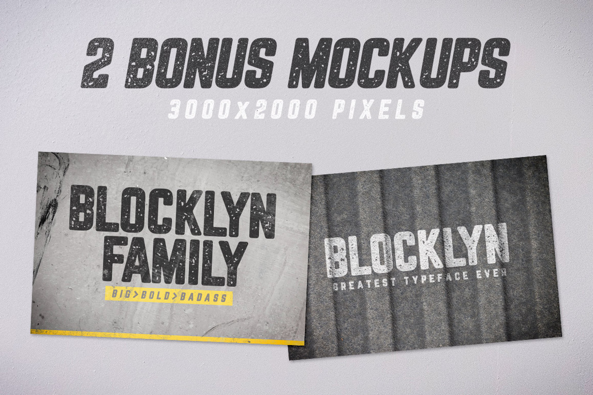 Blocklyn Font Family + Mockups, a Sans Serif Font by Design Panoply (Photo 9 of 10)