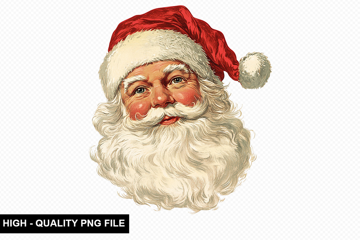 Vintage Santa Clipart Bundle, an Illustration by crative8112 (Photo 9 of 11)