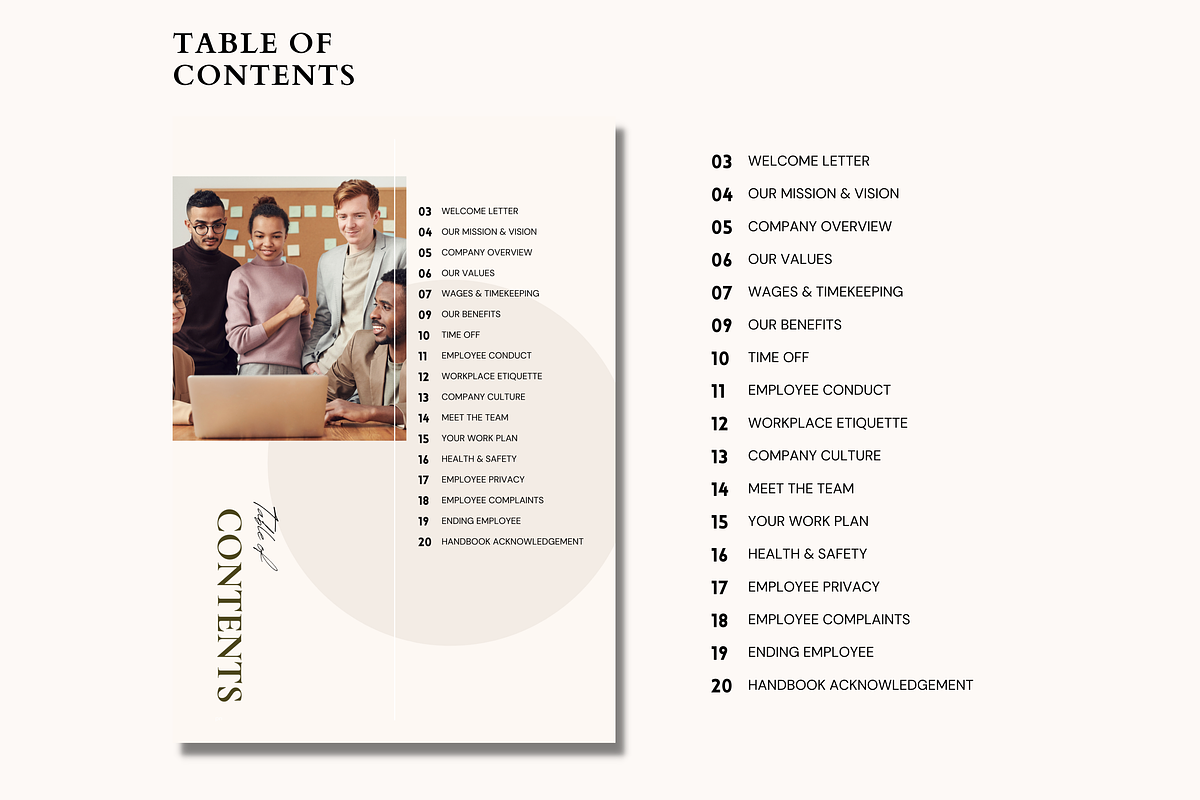 Employee Handbook Template, a Brochure Template by Bonita Digital Design (Photo 2 of 4)