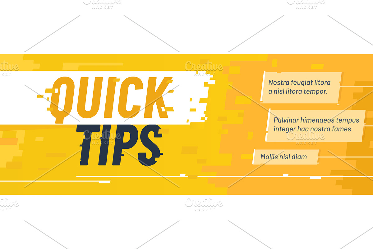 Quick tips banner vector, an Illustration by Vector Tradition