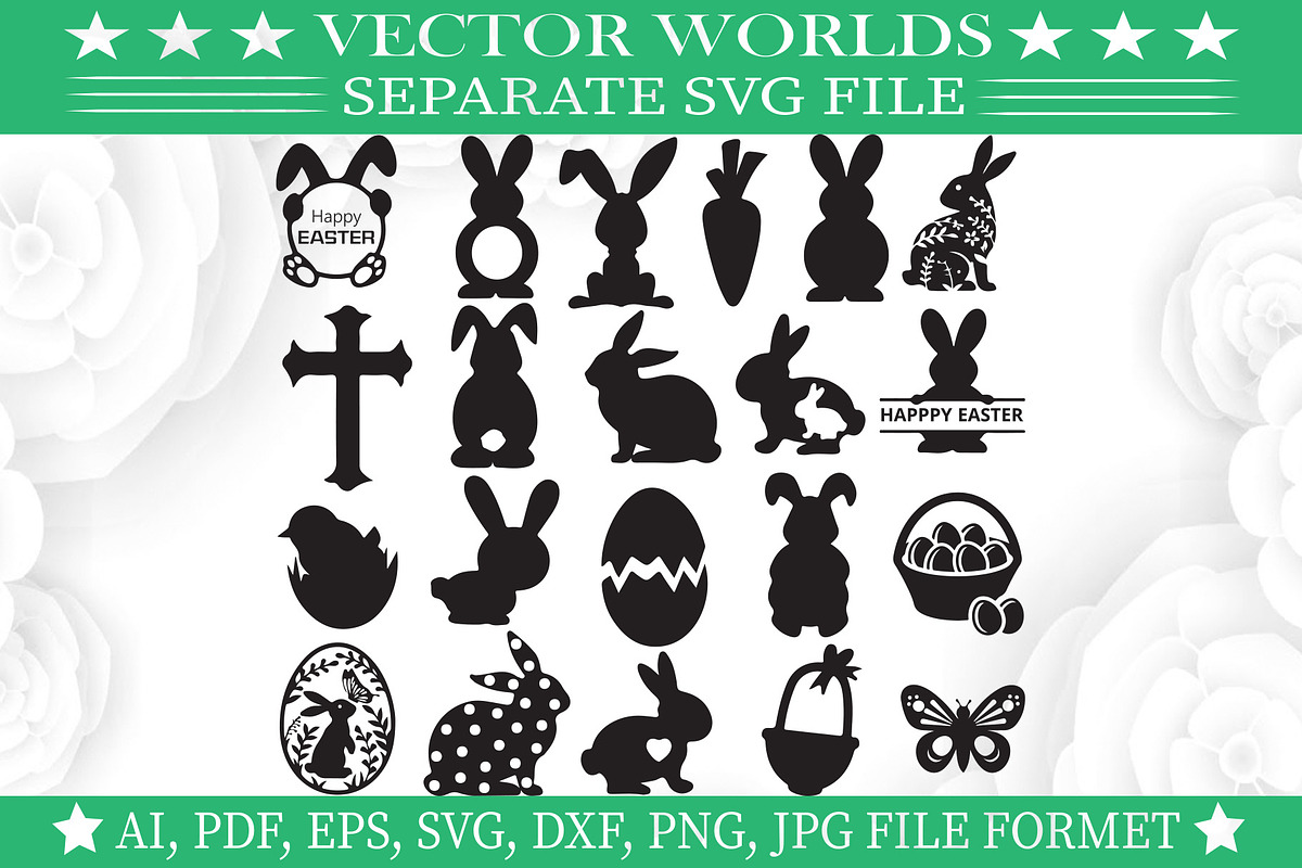 Easter SVG, Rabbit, Easters SVG, an Object Graphic by VectorWorlds