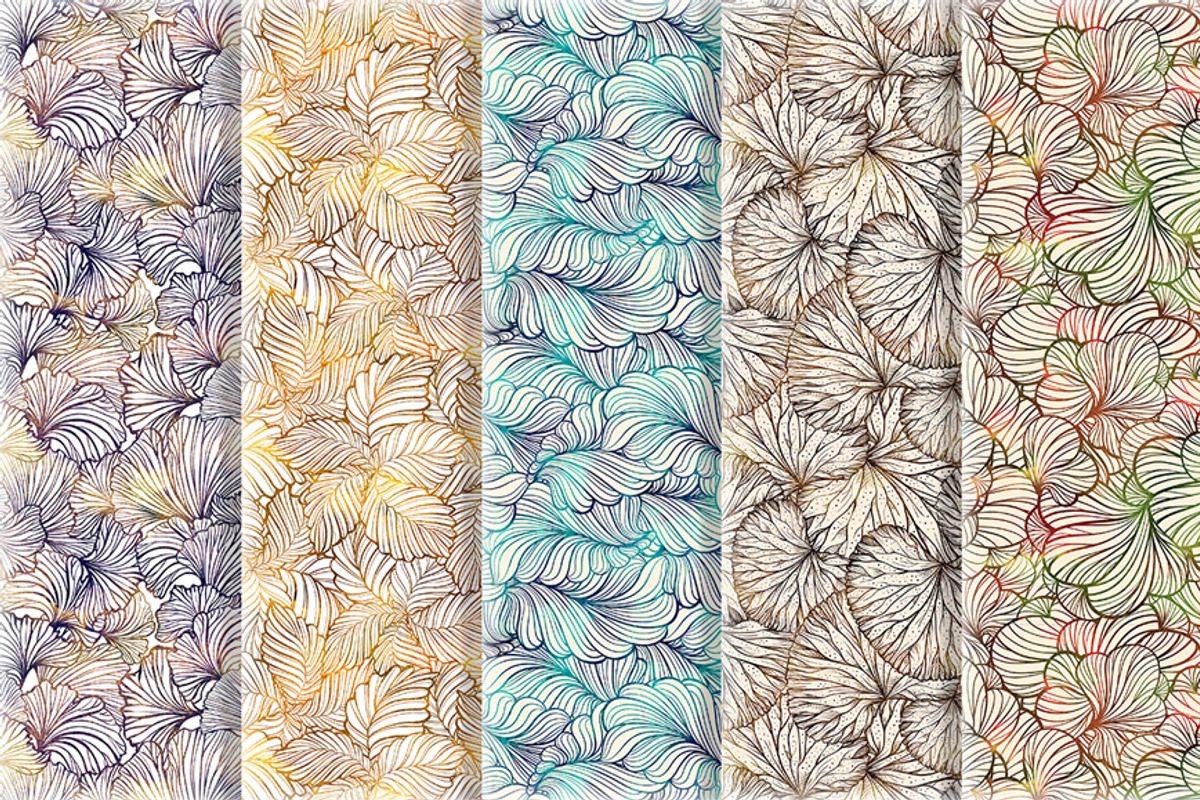 Floral seamless patterns set №1, a Pattern Graphic by Graphic Magic (Photo 4 of 4)