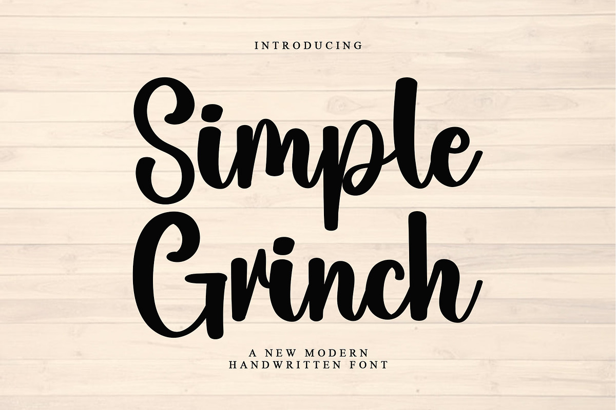 Simple Grinch, a Handwritten Font by InermediaSTUDIO (Photo 1 of 7)