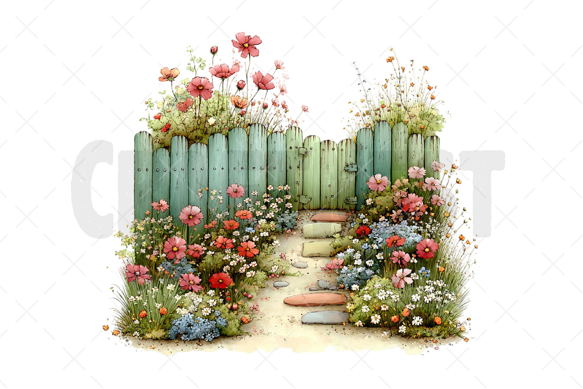 Whimsical Summer Pathway Clipart, an Illustration by Craft Nest (Photo 8 of 12)