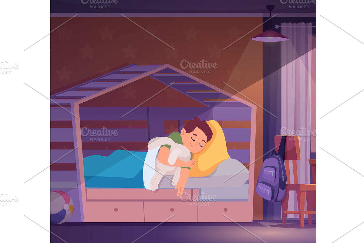 Sleeping kids. adorable kid sleeping, a Person Illustration by Onyx