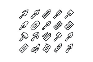 Construction masonry trowel and hand, an Object Graphic by pikepicture