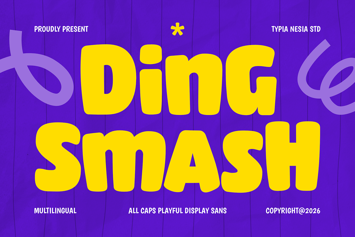 Ding Smash - Fun Comic Display, a Sans Serif Font by Typia Nesia (Photo 1 of 11)