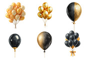 New Years Balloons Clipart, an Illustration by Designworld (Thumbnail 2 of 5)