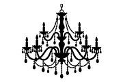 Elegant Chandelier Silhouette Bundle, an Object Graphic by hafijul (Thumbnail 3 of 4)